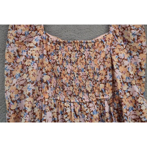 Band of the Free Sweetheart Neckline Long Sleeves Midi Dress-Small-Cottagecore - Picture 12 of 13